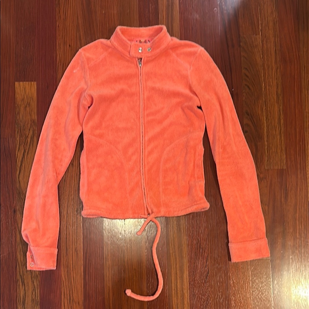Vintage Juicy Couture Peach Orange Terry Track Jacket